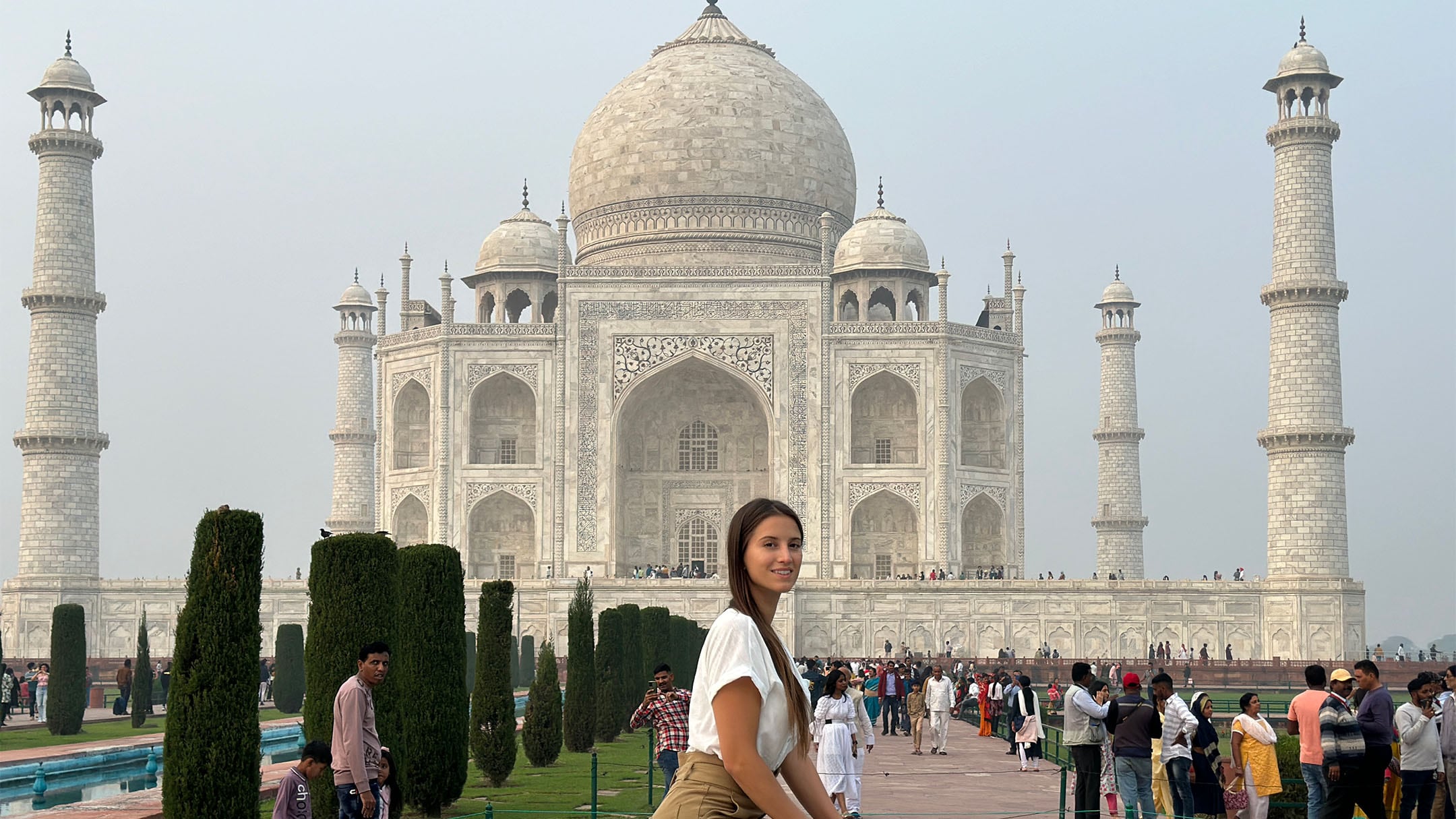 Lexie am Taj Mahal.