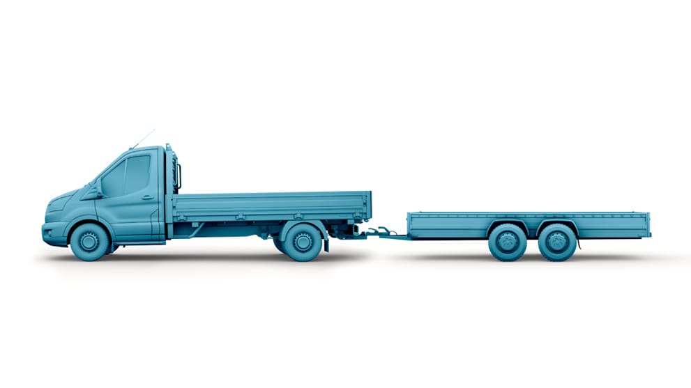 Ford Transit Fahrgestell, Illustration Anhängerstabilisierung