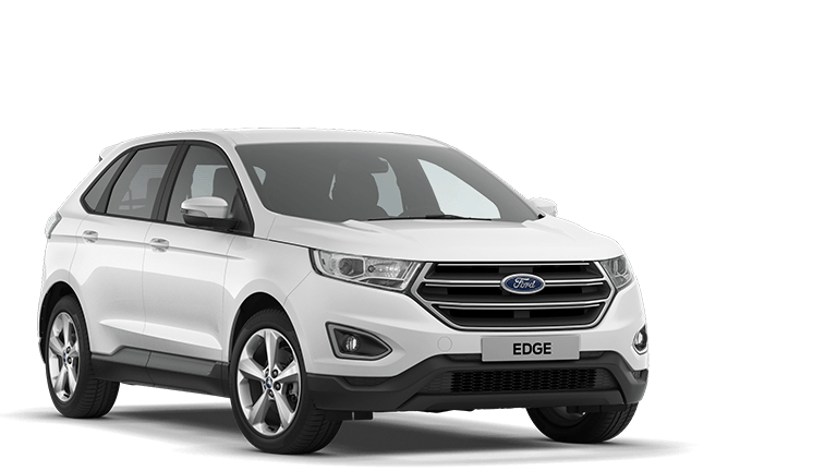 Ford Edge weiss, Sicht von drei Vierteln vorne