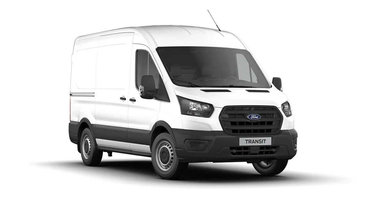 Ford Transit Kastenwagen Einzelkabine in Weiß. Ford Transit Kastenwagen Einzelkabine in Weiß.