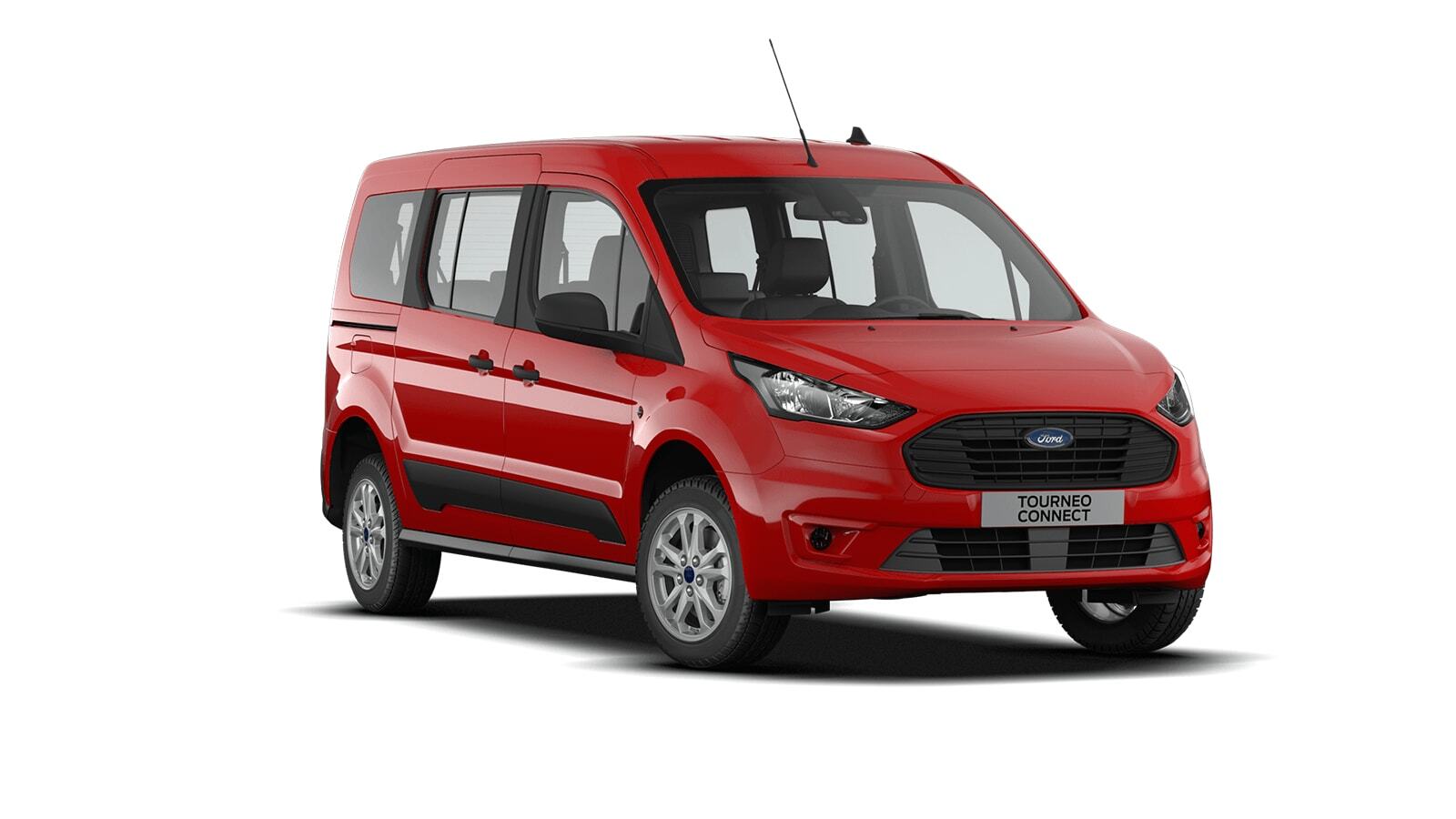 Ford Tourneo Connect in Rot. Dreiviertel-Frontansicht.