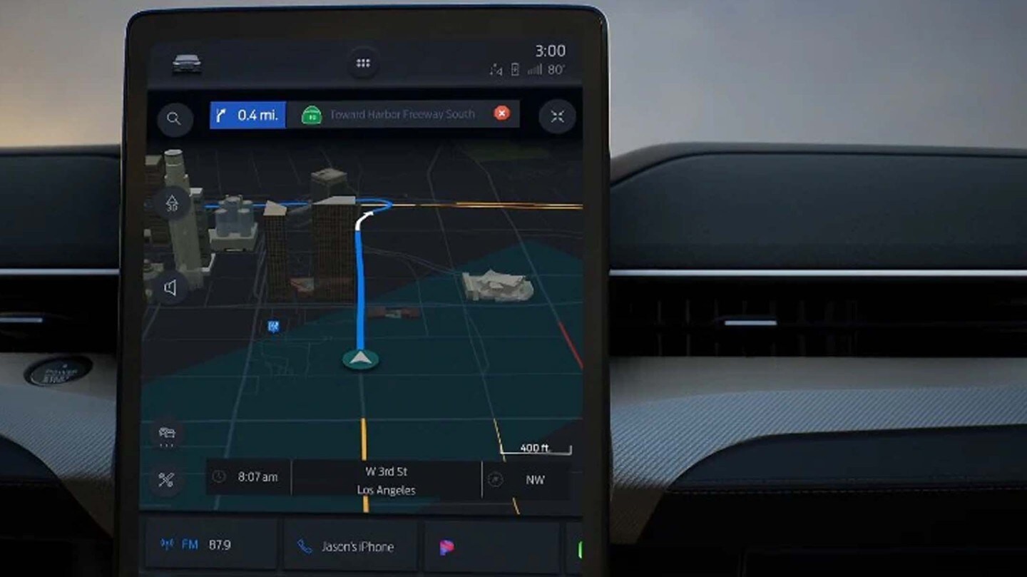 Detailansicht Touchscreen mit Navigation