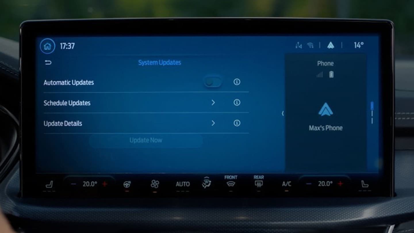 Ansicht auf SYNC 4-Touchscreen.
