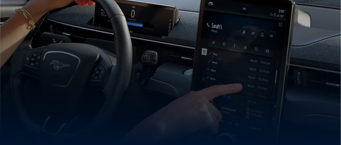Fahrzeuginnenraum, Detailansicht des Touchscreens
