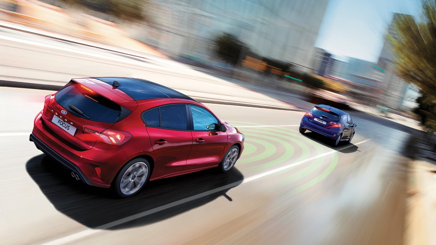 Ford Focus ST, Visualisierung aktiver Notbremsassistent