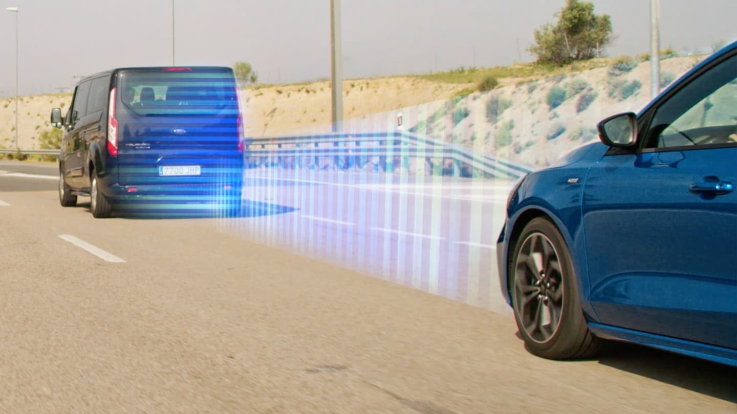 Ford Focus ST, Visualisierung adaptive Geschwindigkeitsregelanlage 
