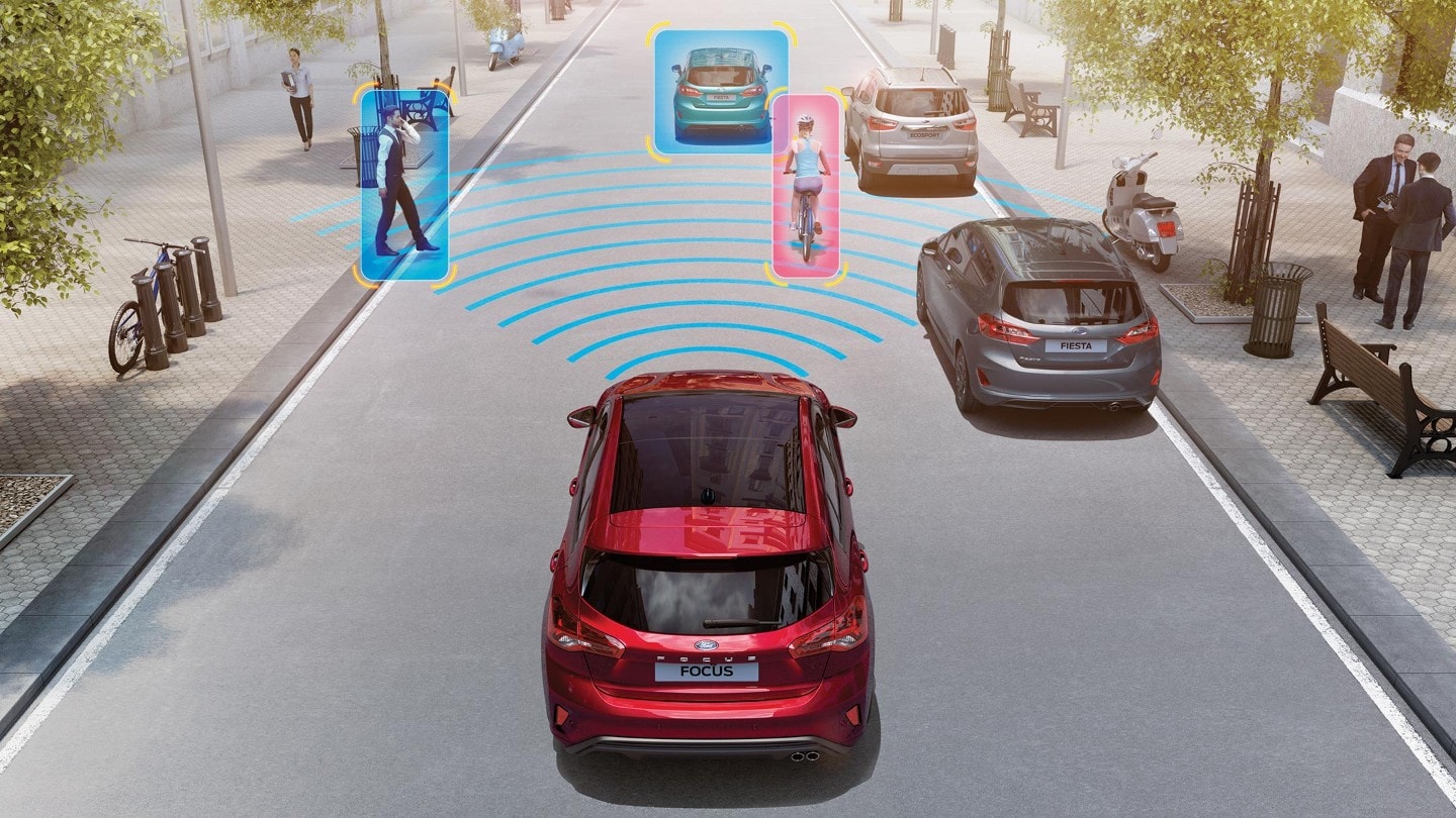 Illustration Ford Focus Pre-Collision-Assist.