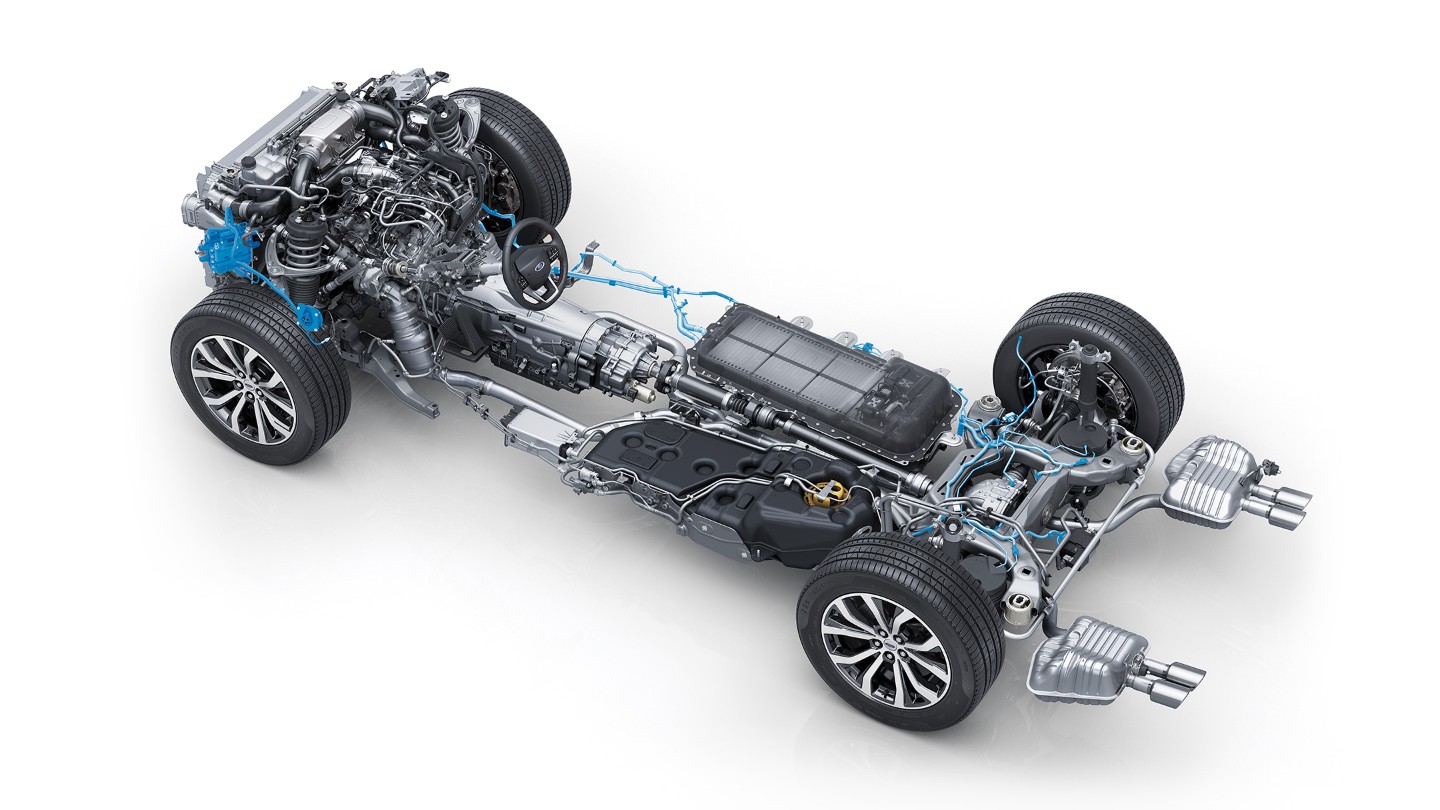 Ford Explorer Plug-in-Hybrid. Visualisierung Leistung & Effizienz