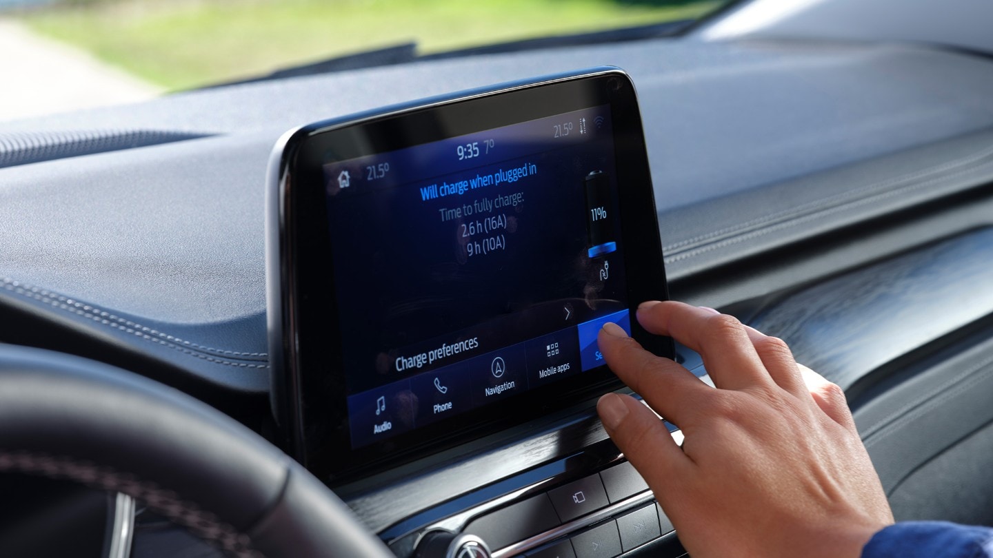 Ford Kuga. Detailansicht des Touchscreens mit Ford SYNC 3