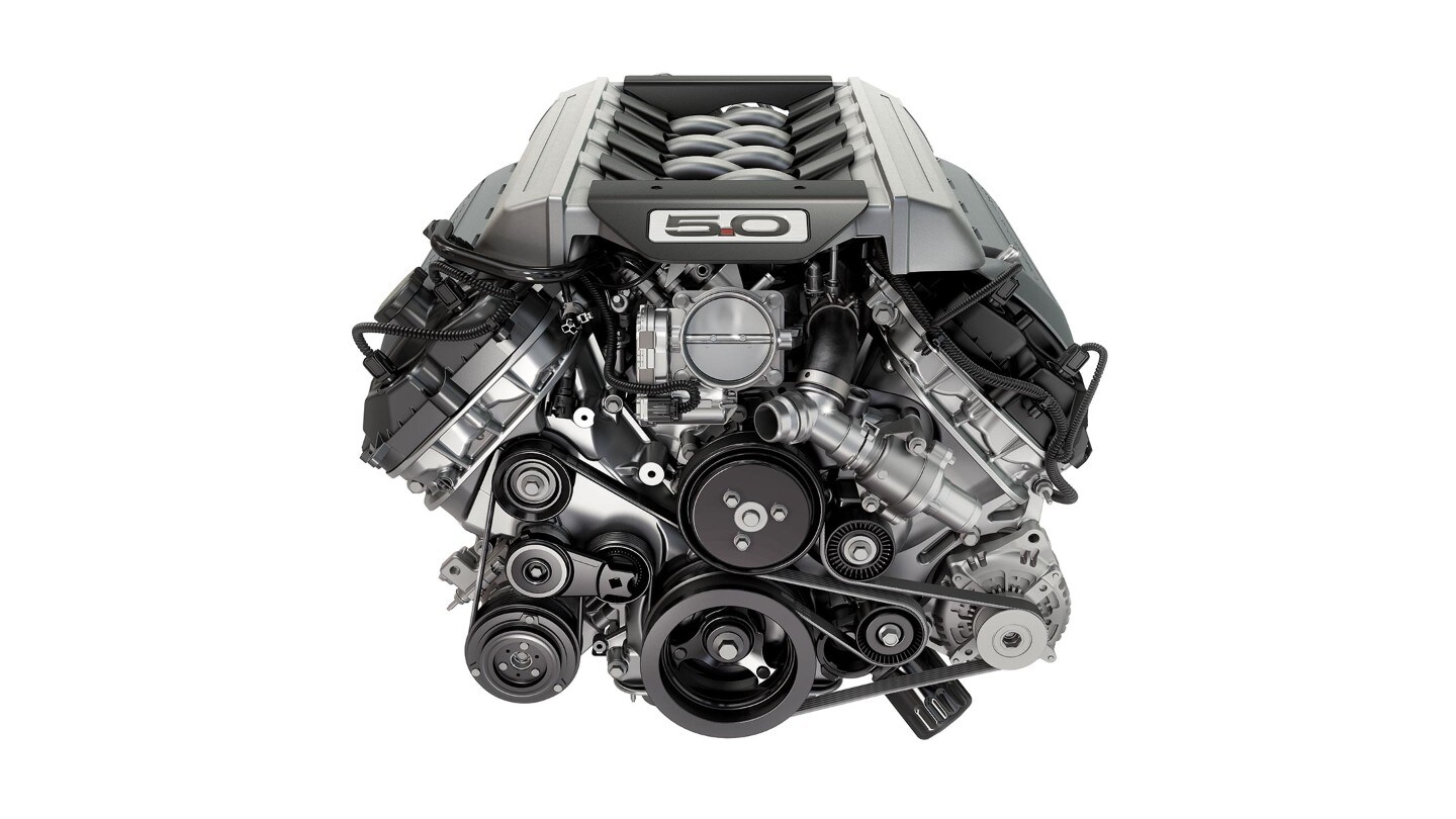 Ford Mustang Mach 1. Detailansicht des Motors