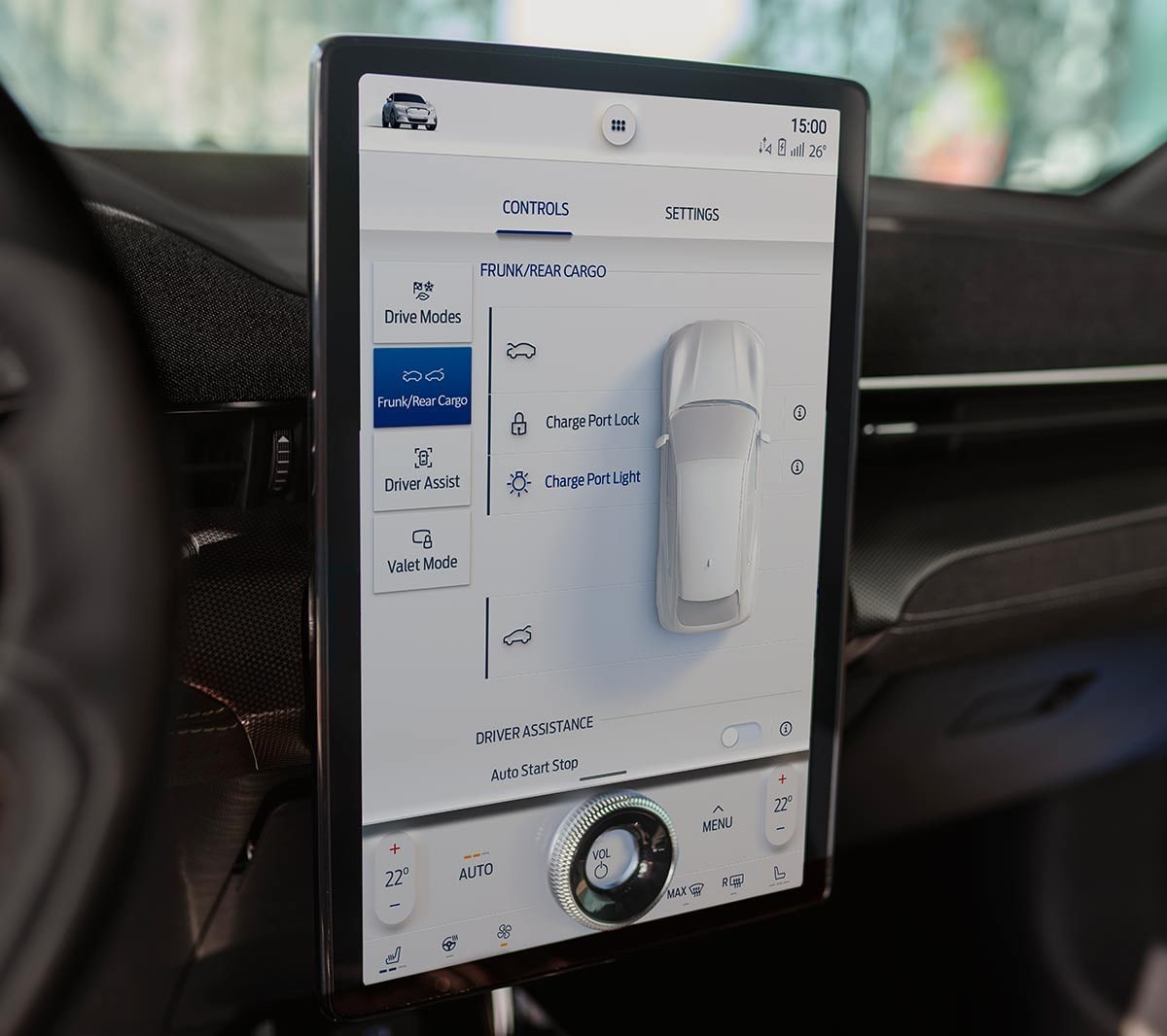 Ford Mustang Mach-E GT Innenraum. Detailansicht Ford SYNC 4A