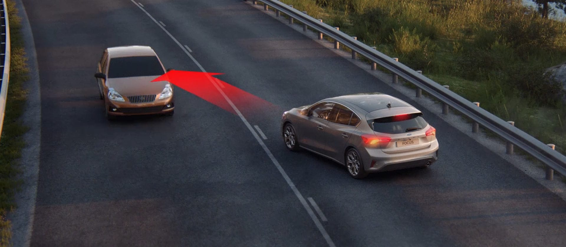 Visualisierung des Post-Collision-Assist. 