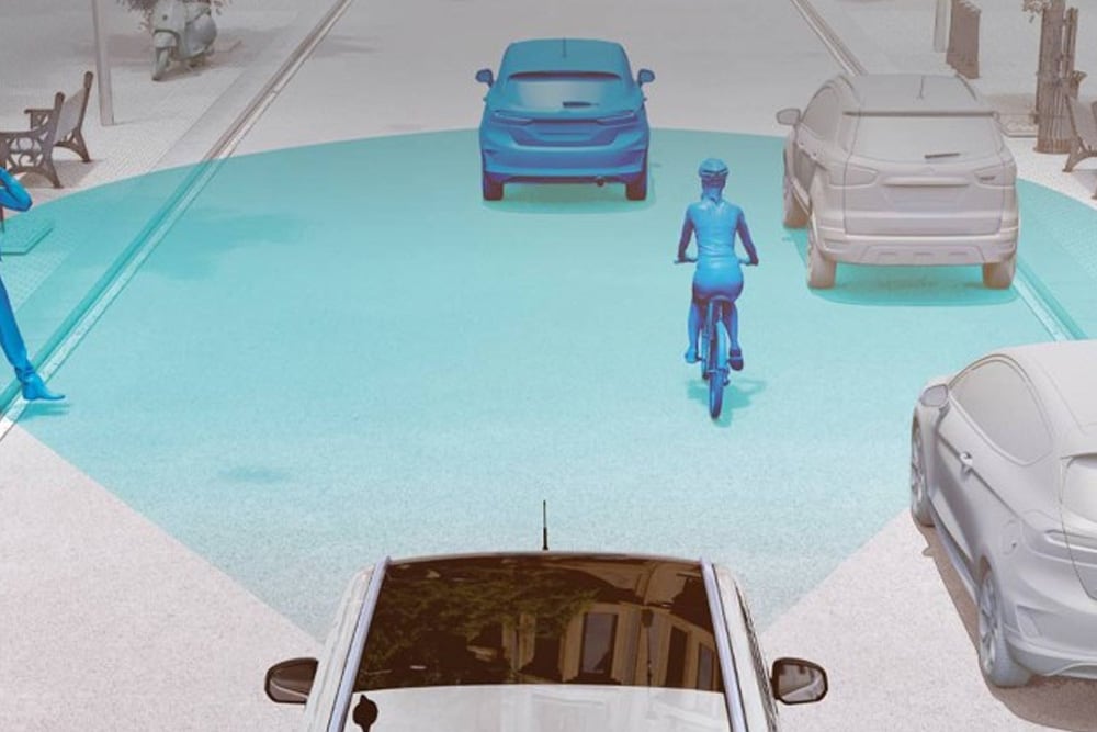 Visualisierung des Pre-Collision-Assist.