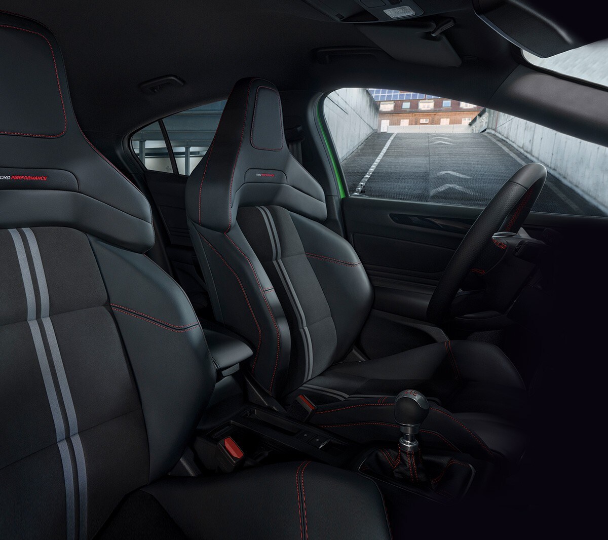 Ford Focus ST Innenraum. Detailansicht der Sitze.