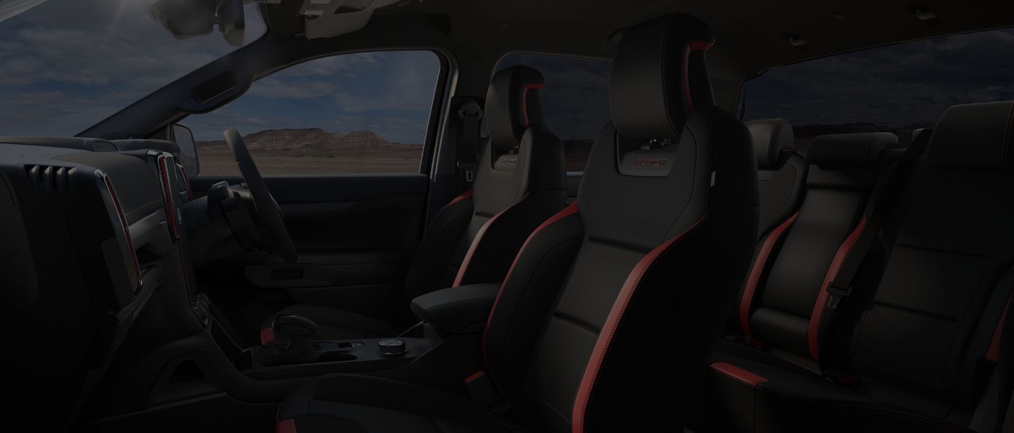 Ford Ranger Raptor Innenraum. Ansicht der Sitze