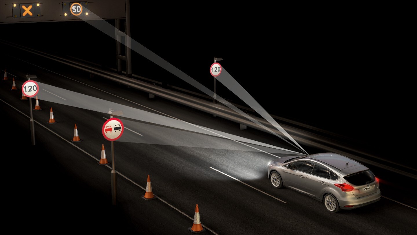 Illustration Verkehrsschild-Erkennungssystem