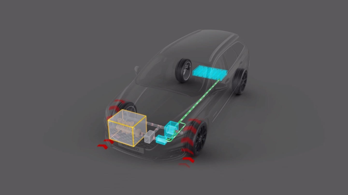 Animation Hybrid-Fahrzeug