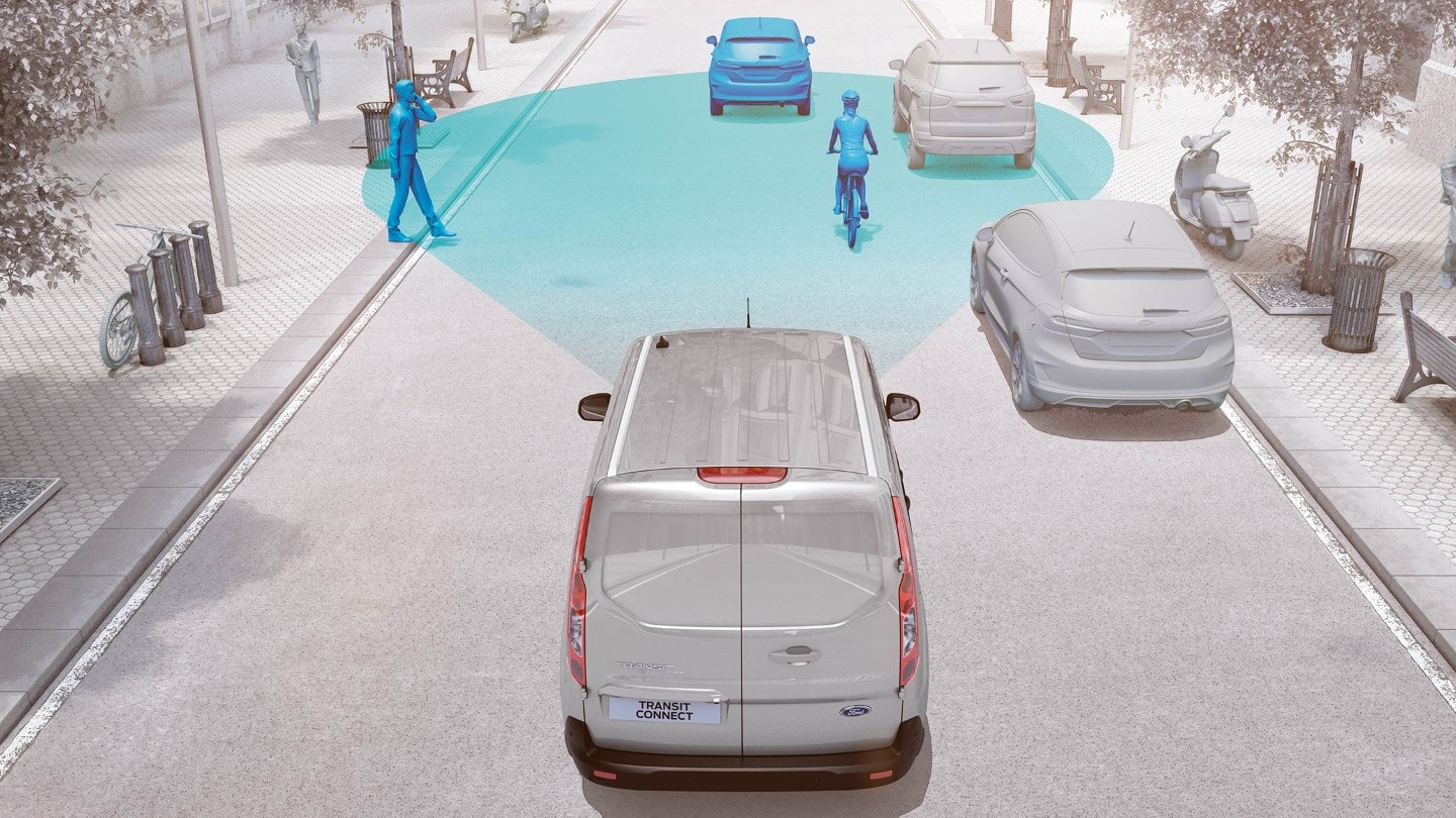 Ford Transit Connect. Illustration Pre-Collision-Assist