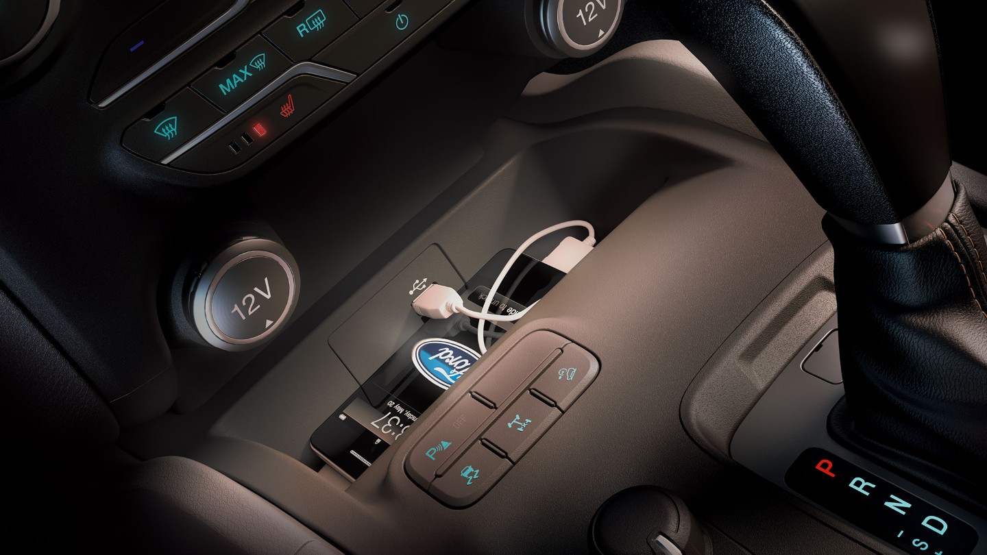 Ford Ranger Innenraum. Ansicht Mittelkonsole im Detail