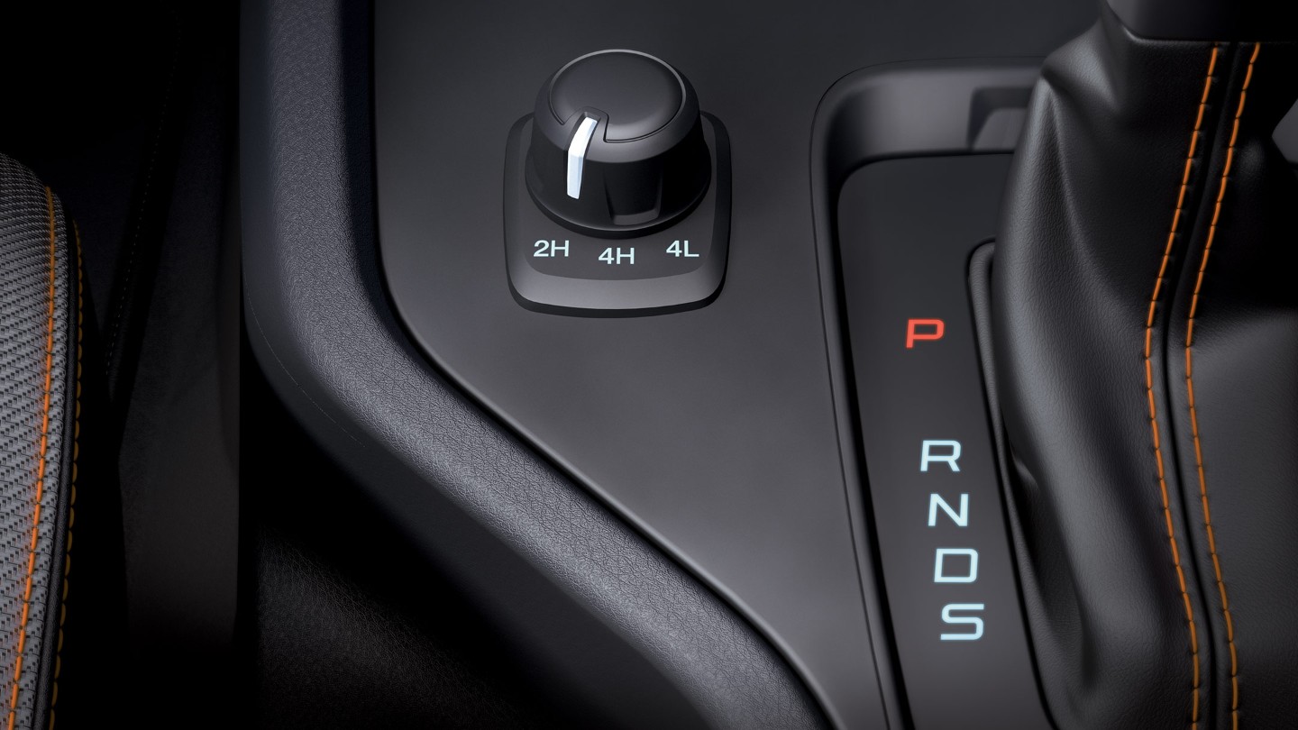 Ford Ranger Innenraum. Detailansicht Automatikgetriebe
