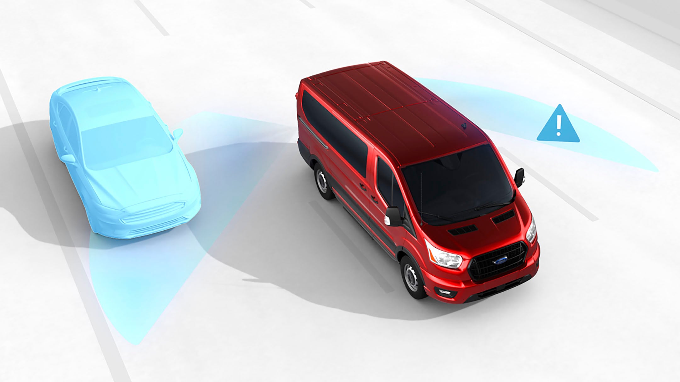 Ford E-Transit, Illustration Toter-Winkel-Assistent