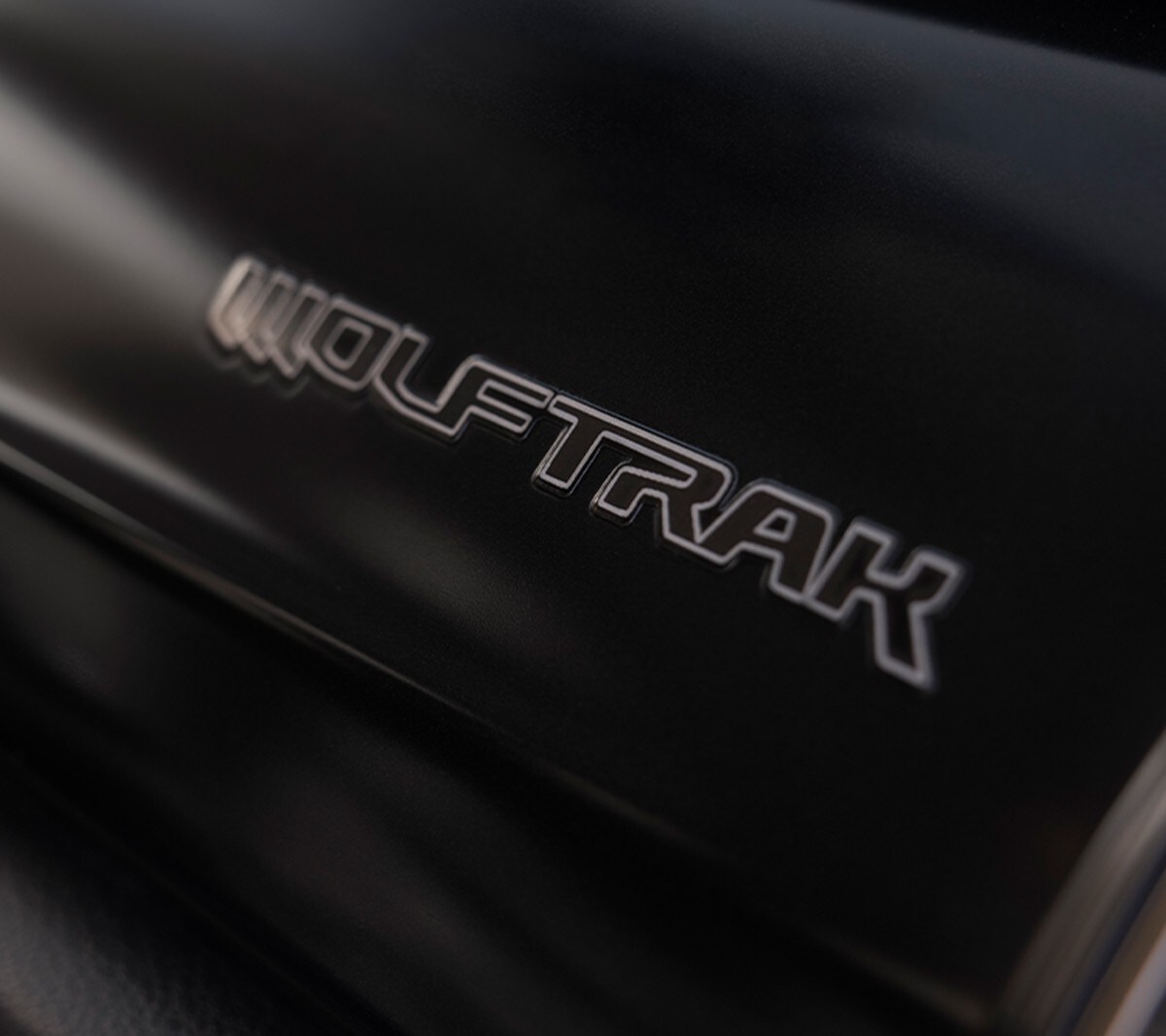 Ford Ranger Wolftrak Inennraum. Detailansicht des Wolftrak-Schriftzug
