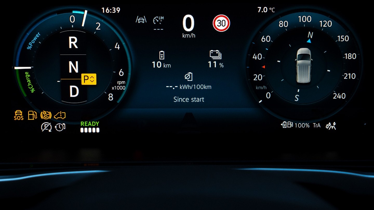 Ford Tourneo Connect. Detailansicht Anzeigetafel.