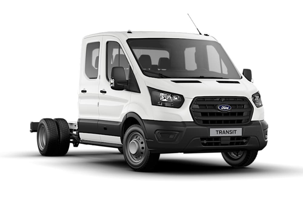 Ford Transit Fahrgestell Doppelkabine Basisversion in Weiß