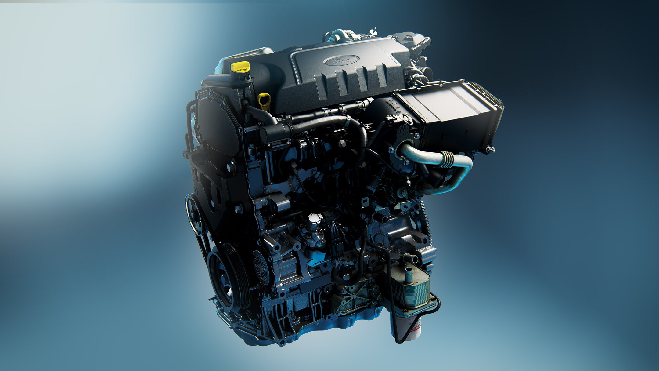 Detailansicht Ford EcoBlue-Dieselmotor