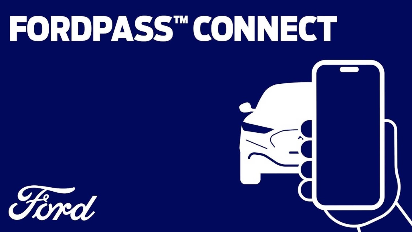 Grafik FordPass Connect mit einem Smartphone und Ford Fahrzeug.