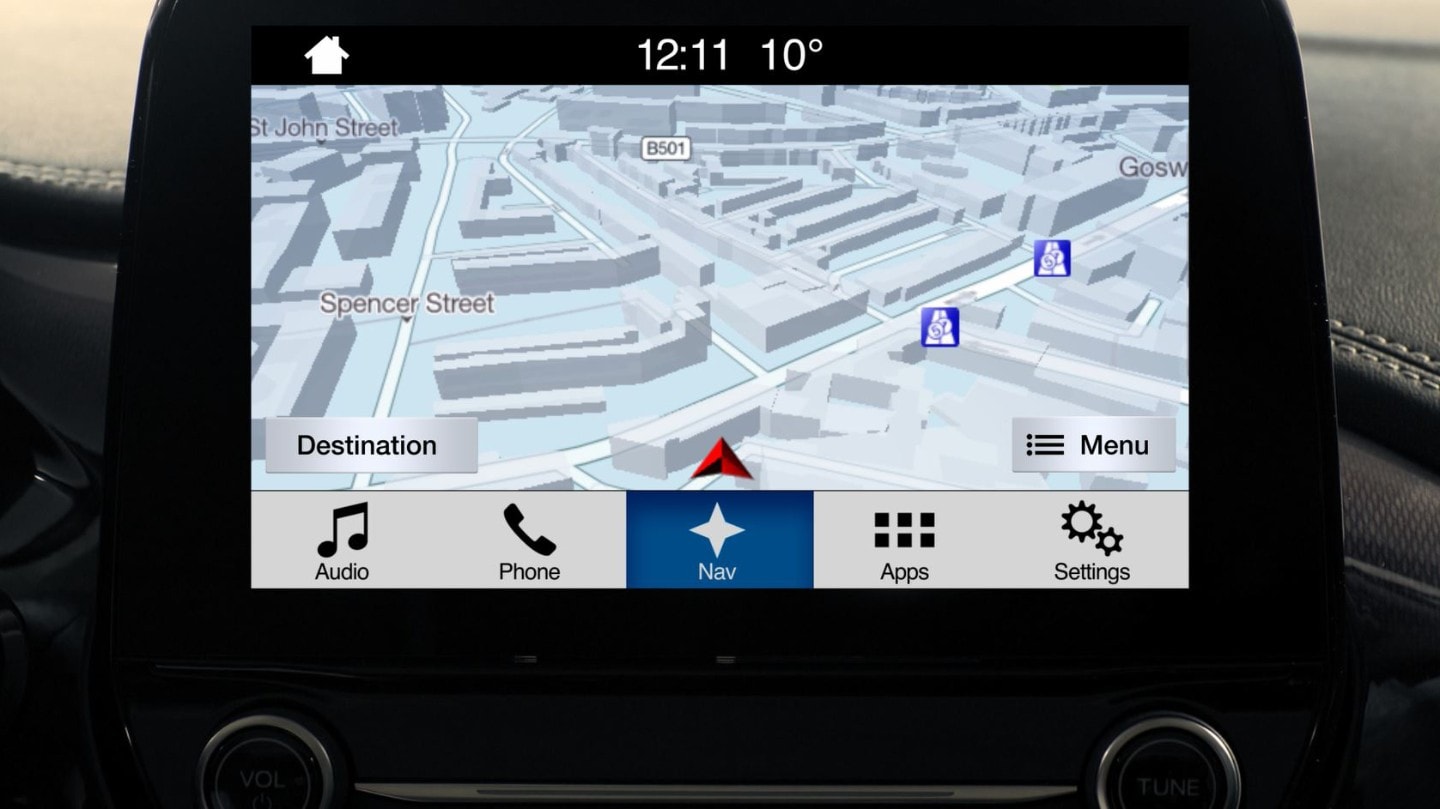 Hier erfahren Sie wie Sie die intelligente Navigation von SYNC 3 nutzen können.